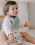 Premium Triple Layer Bandana Bibs 2 Pack | Botanical & Lagoon