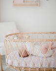 Waterproof Fitted Bassinet Sheet | Blush Gingham
