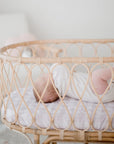 Waterproof Fitted Bassinet Sheet | Blush Gingham