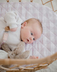 Waterproof Fitted Bassinet Sheet | Blush Gingham