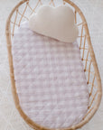 Waterproof Fitted Bassinet Sheet | Blush Gingham