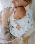 Premium Triple Layer Burp Cloth 2 Pack | Turtle Bay & Sky Blue
