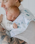 Premium Triple Layer Burp Cloth 2 Pack | Turtle Bay & Sky Blue