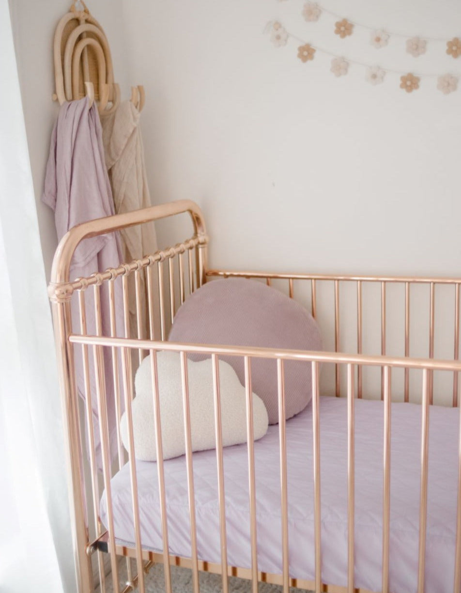 Waterproof Cot Sheet Lavender Haze Bambella Designs