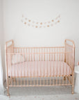 Waterproof Fitted Cot Sheet | Lullaby Pink