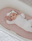 Small Oval/Moses Fitted Waterproof Sheet | Lullaby Pink