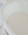 Small Oval/Moses Fitted Waterproof Sheet | Oat
