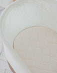 Small Oval/Moses Fitted Waterproof Sheet | Oat