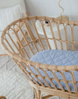 Small Oval/Moses Fitted Waterproof Sheet | Sky Blue
