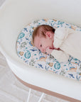 Small Oval/Moses Fitted Waterproof Sheet | Wild Dinosaurs