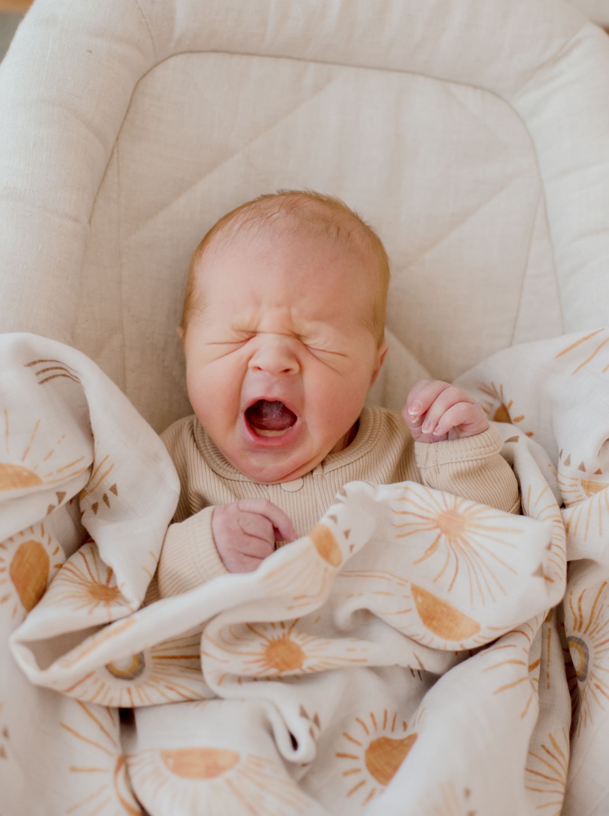 Bamboo Cotton Muslin Swaddle Bohemian Sunshine Bambella Designs