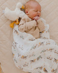 Bamboo Cotton Muslin Swaddle | Oakwood Farm
