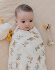 Bamboo Cotton Muslin Swaddle | Oakwood Farm