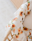 Bamboo Cotton Muslin Swaddle | Sunny Days