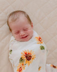 Bamboo Cotton Muslin Swaddle | Sunny Days