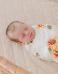 Bamboo Cotton Muslin Swaddle | Sunny Days