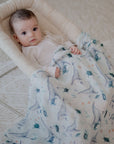 Bamboo Cotton Muslin Swaddle | Turtle Bay