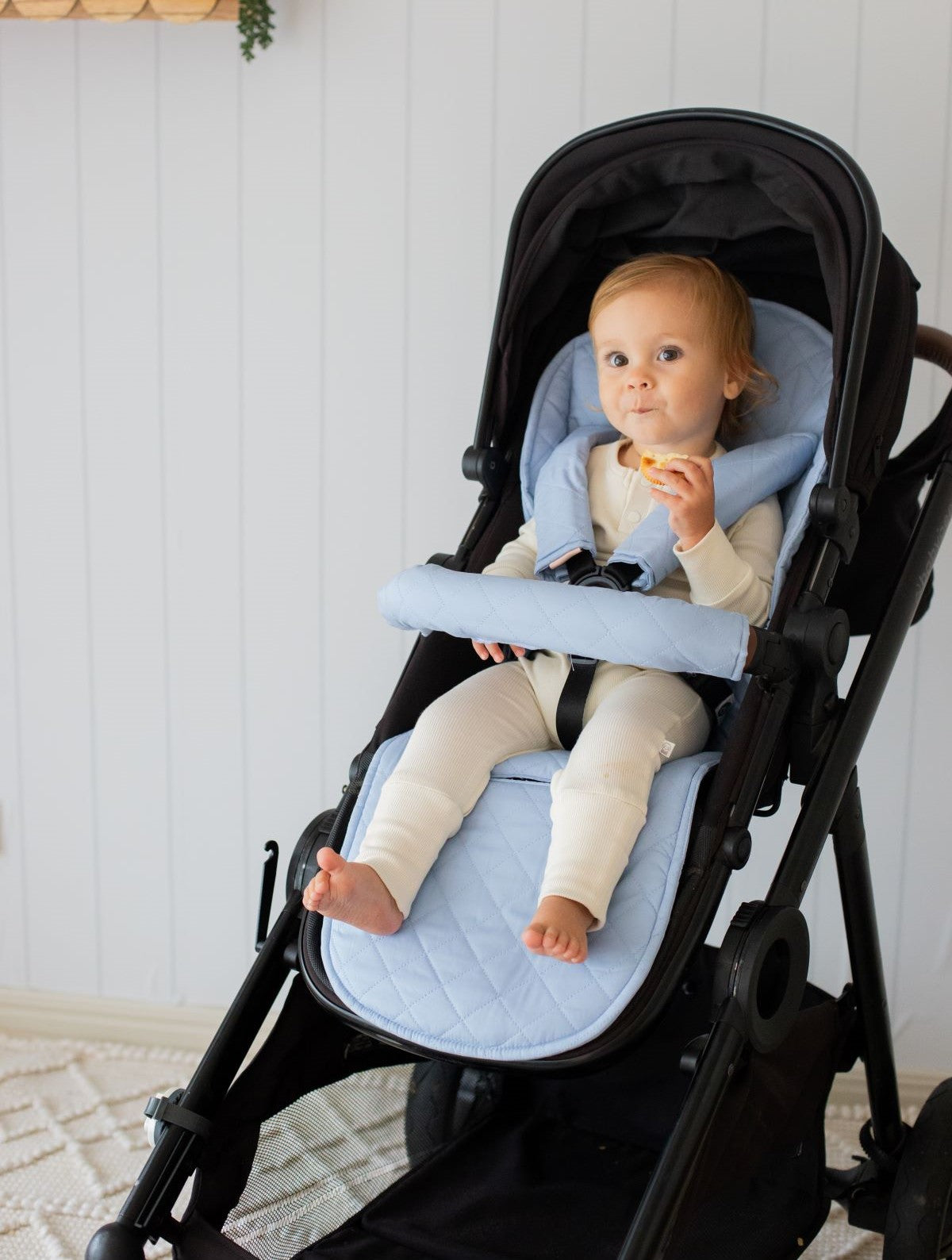 Universal Quilted Pram Liner | Dusty Sky Blue