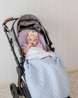 Quilted Snuggle Blanket | Sky Blue