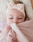 Quilted Snuggle Blanket | Lullaby Pink