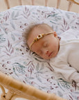 Waterproof Fitted Bassinet Sheet | Botanical