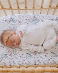 Waterproof Fitted Bassinet Sheet | Botanical