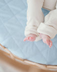 Waterproof Fitted Bassinet Sheet | Sky Blue