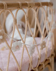 Waterproof Fitted Bassinet Sheet | Lullaby Pink