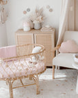 Waterproof Fitted Bassinet Sheet | Lullaby Pink