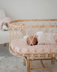 Waterproof Fitted Bassinet Sheet | Lullaby Pink