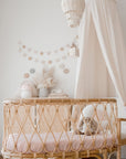 Waterproof Fitted Bassinet Sheet | Lullaby Pink