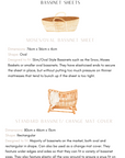 Waterproof Oval Bassinet/Moses Basket Sheet | Blush Gingham