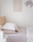 Waterproof Fitted Sheet | Blush Gingham
