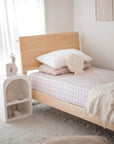 Waterproof Fitted Sheet | Blush Gingham