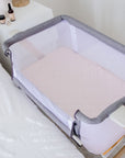 Co-Sleeper/Change Mat Fitted Waterproof Sheet | Lullaby Pink