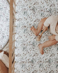 Waterproof Fitted Cot Sheet | Botanical