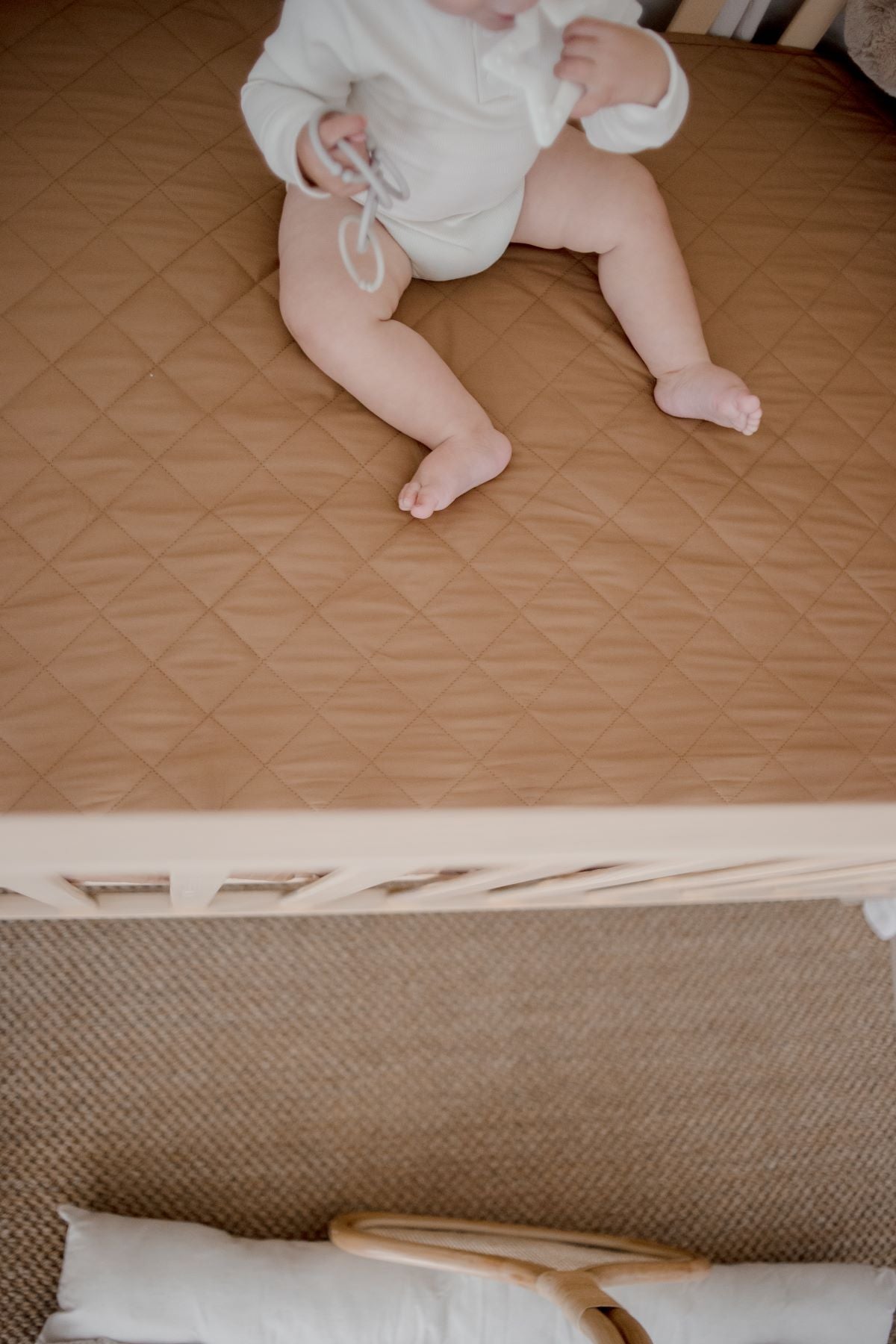 Waterproof Cot Sheet Chestnut Bambella Designs