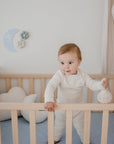 Waterproof Fitted Cot Sheet | Sky Blue