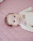 Waterproof Fitted Cot Sheet | Dusty Mauve