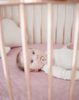 Waterproof Fitted Cot Sheet | Dusty Mauve