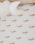 Waterproof Fitted Cot Sheet | Dachshund Days