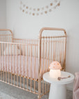 Waterproof Fitted Cot Sheet | Lullaby Pink