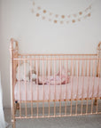 Waterproof Fitted Cot Sheet | Lullaby Pink