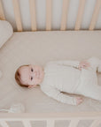 Waterproof Fitted Cot Sheet | Oat