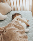 Waterproof Fitted Cot Sheet | Sage Sunshine