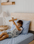 Waterproof Fitted Sheet | Sky Blue