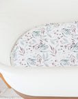 Small Oval/Moses Fitted Waterproof Sheet | Botanical