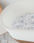 Small Oval/Moses Fitted Waterproof Sheet | Botanical