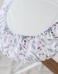 Small Oval/Moses Fitted Waterproof Sheet | Botanical