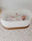 Small Oval/Moses Fitted Waterproof Sheet | Botanical